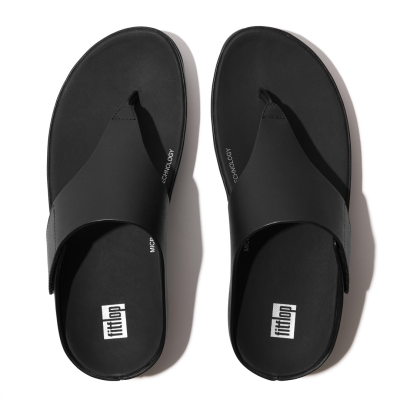 Black Fitflop Shuv Toe Thongs Women's Thongs | PH-0839PYLUJ