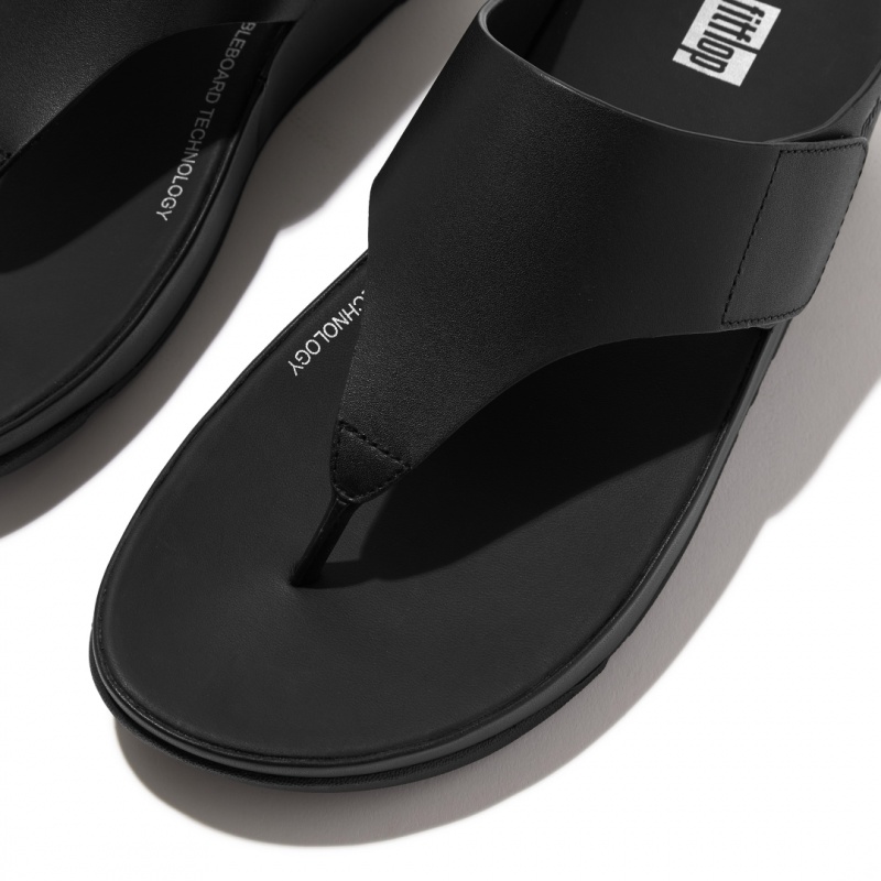 Black Fitflop Shuv Toe Thongs Women's Thongs | PH-0839PYLUJ