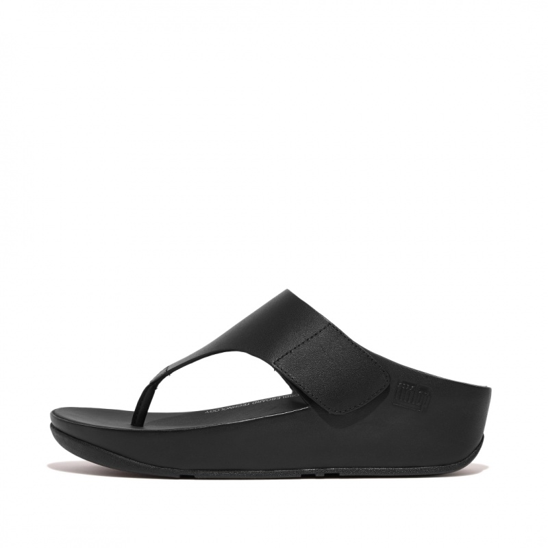 Black Fitflop Shuv Toe Thongs Women\'s Thongs | PH-0839PYLUJ