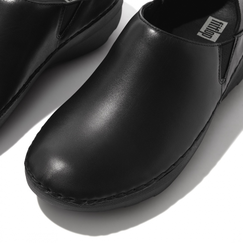 Black Fitflop Super Loafer Work Shoes Women's Slip Ons | PH-0419TBEGF