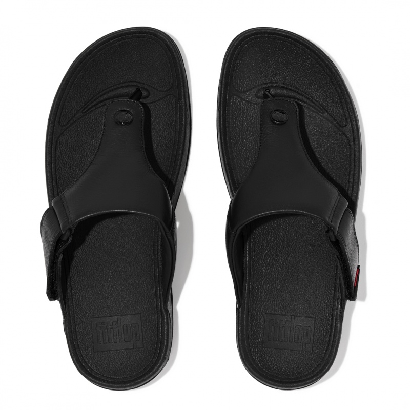 Black Fitflop Trakk Ii Toe Men's Thongs | PH-4268XSQGF