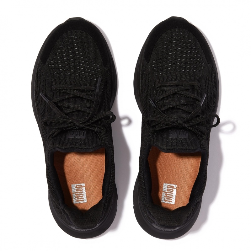 Black Fitflop Vitamin Ffx Knit Sports Women's Sneakers | PH-8563IJXBT