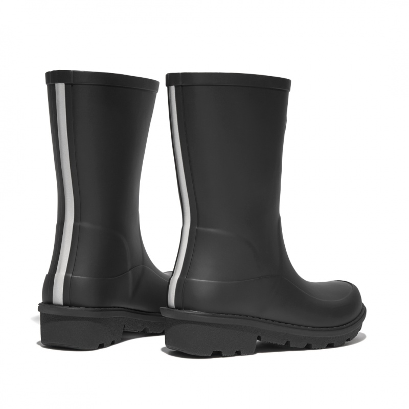 Black Fitflop Wonderwelly Natural Mix Welly Kids' Rubber Boots | PH-6251XAPNZ