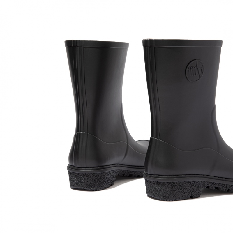 Black Fitflop Wonderwelly Women's Rain Boots | PH-3581LSVHA