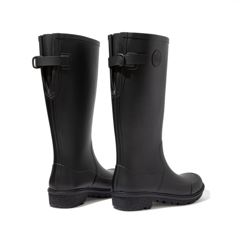 Black Fitflop Wonderwelly Women's Rubber Boots | PH-0549YOFDN