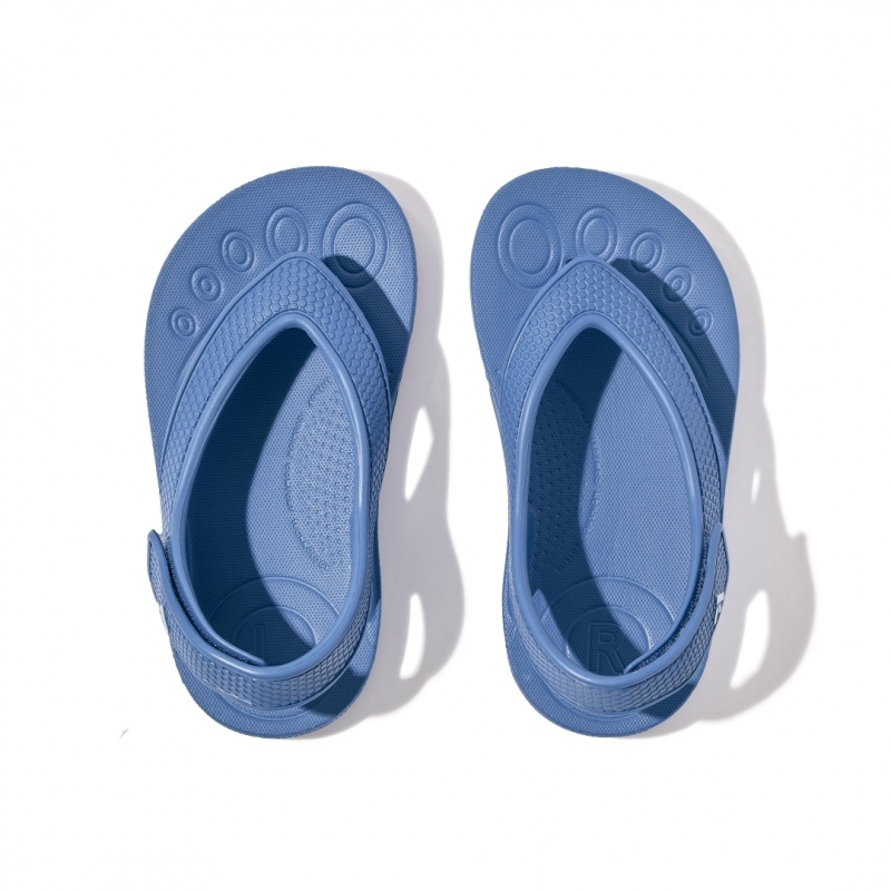 Blue Fitflop Iqushion Eva Back Straps Kids' Flip Flops | PH-9578IDOWY