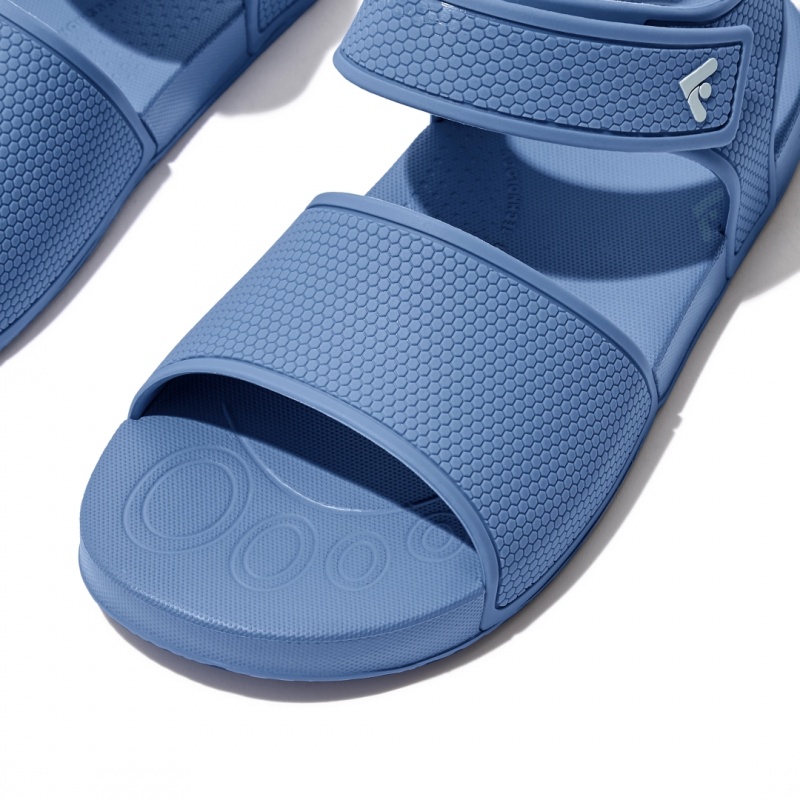 Blue Fitflop Iqushion Rubber Kids' Back-Strap Sandals | PH-0148YRGVL