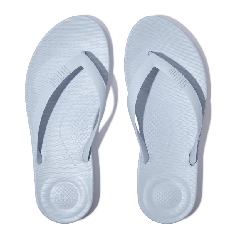 Blue Fitflop Iqushion Rubber Men's Flip Flops | PH-8396NKFJC