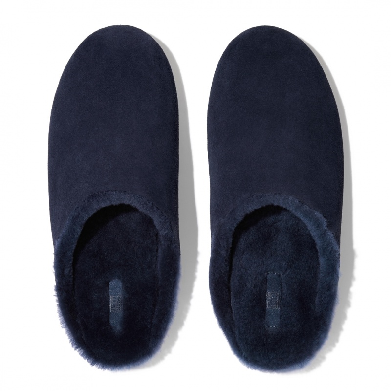 Blue Fitflop Shove Men's Slippers | PH-6901YLVXJ