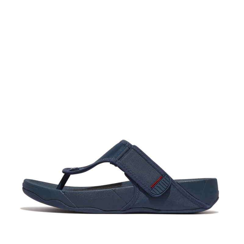 Blue Fitflop Trakk Ii Polyester Faux Toe Men\'s Thongs | PH-9150GVBJP