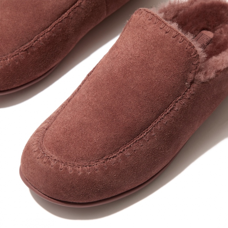 Brown Fitflop Chrissie Ii Haus Women's Slippers | PH-1463VWJCQ