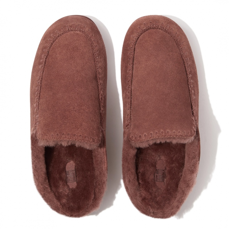 Brown Fitflop Chrissie Ii Haus Women's Slippers | PH-1463VWJCQ