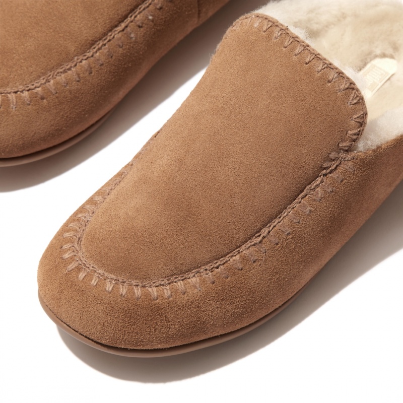 Brown Fitflop Chrissie Ii Haus Women's Slippers | PH-3146KXMPR