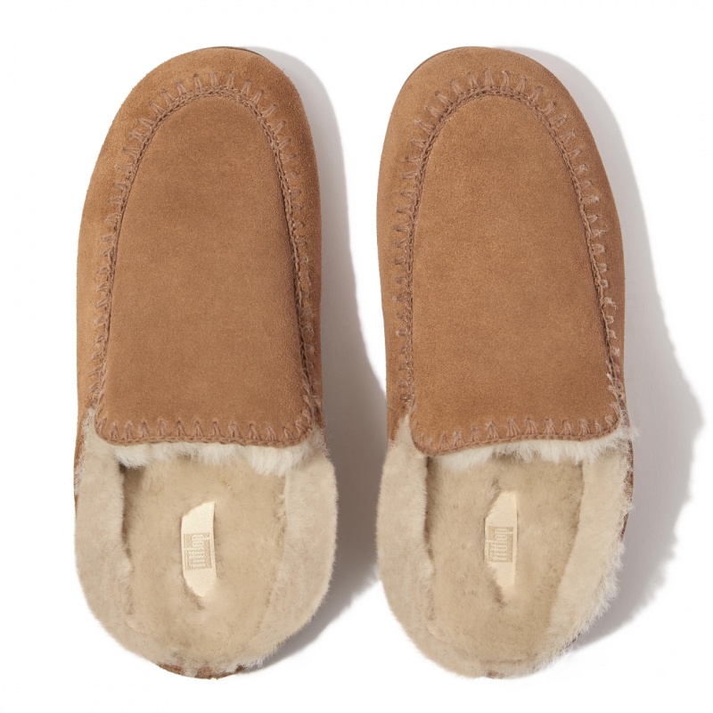 Brown Fitflop Chrissie Ii Haus Women's Slippers | PH-3146KXMPR