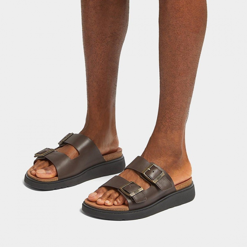 Brown Fitflop Gen-Ff Men's Slides | PH-1923BTSOX