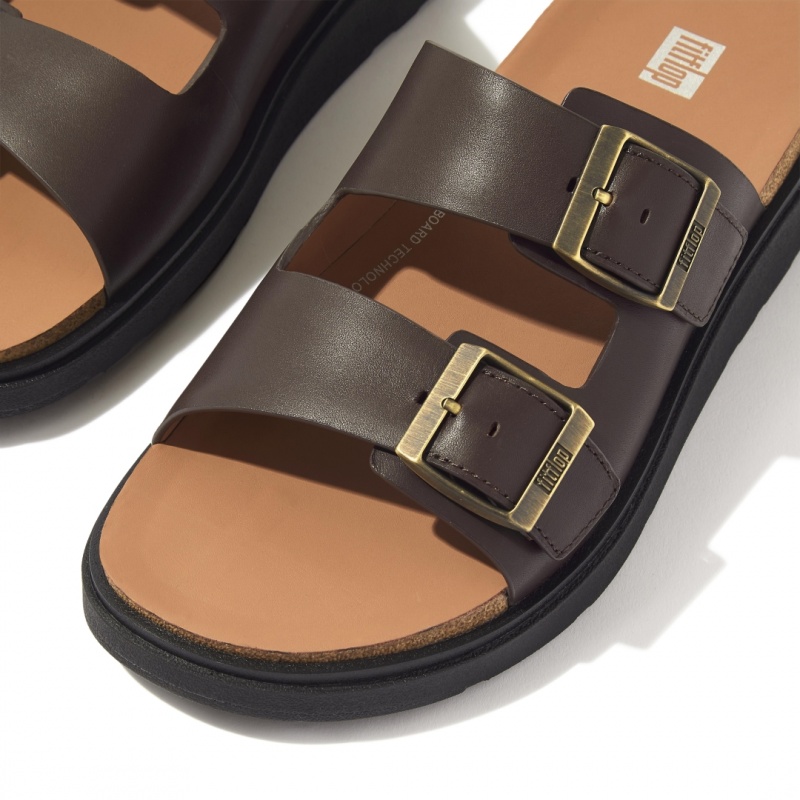 Brown Fitflop Gen-Ff Men's Slides | PH-1923BTSOX