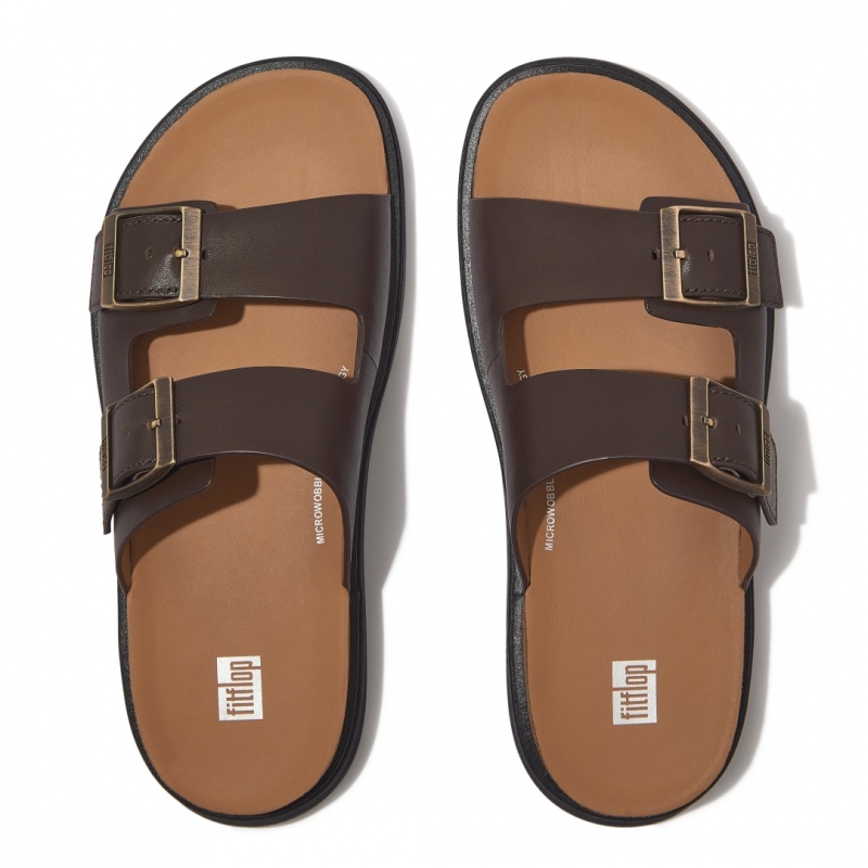 Brown Fitflop Gen-Ff Men's Slides | PH-1923BTSOX