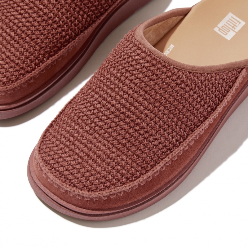 Brown Fitflop Gen-Ff Polyester Knit Cotton Women's Mules | PH-0324ZGVCI