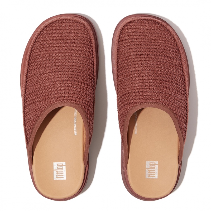 Brown Fitflop Gen-Ff Polyester Knit Cotton Women's Mules | PH-0324ZGVCI