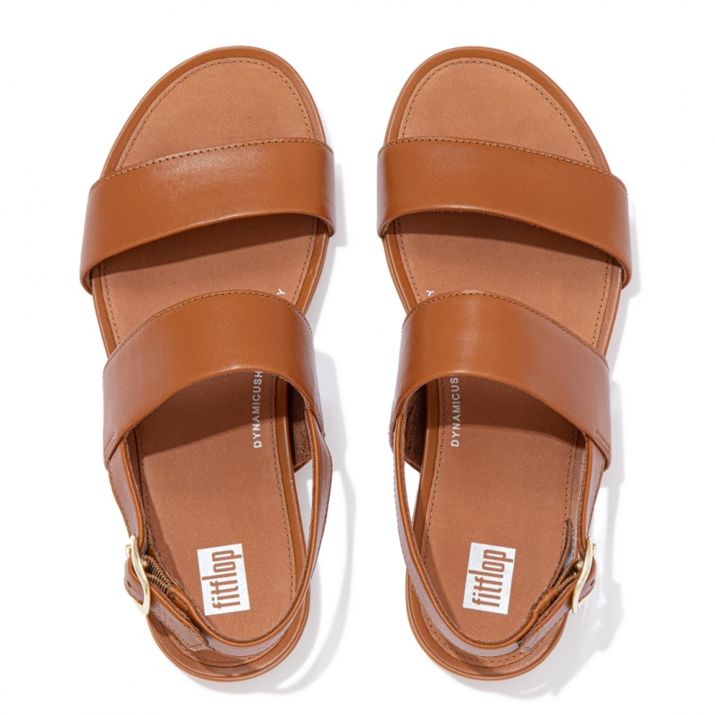 Brown Fitflop Gracie Leather Women's Back-Strap Sandals | PH-2741NVGLI