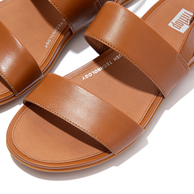 Brown Fitflop Gracie Leather Women's Back-Strap Sandals | PH-2741NVGLI