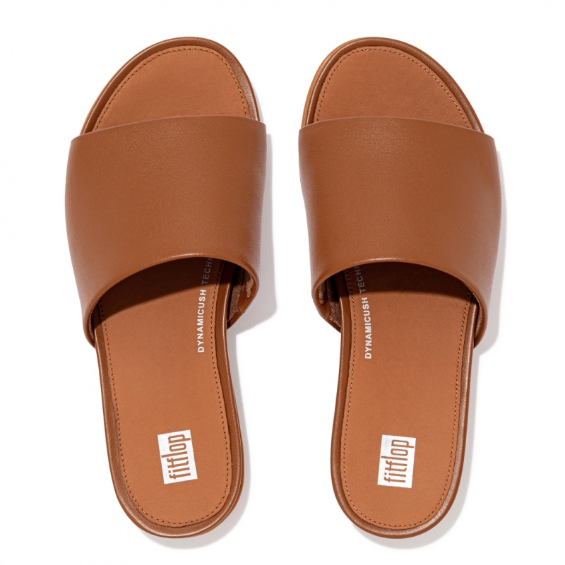 Brown Fitflop Gracie Slides Women's Slides | PH-2658JCSZE