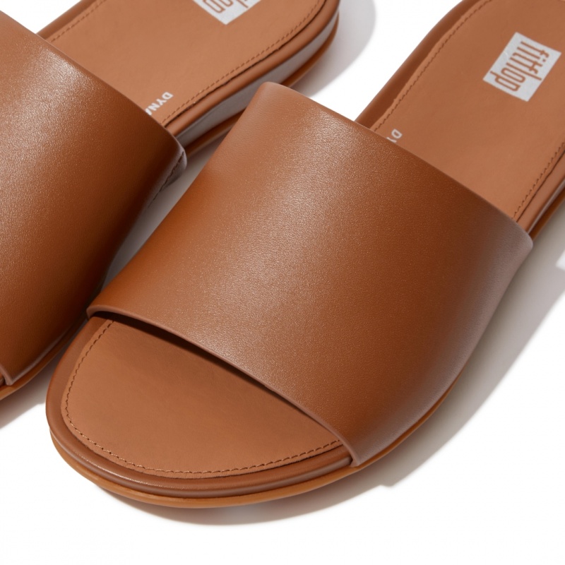 Brown Fitflop Gracie Slides Women's Slides | PH-2658JCSZE