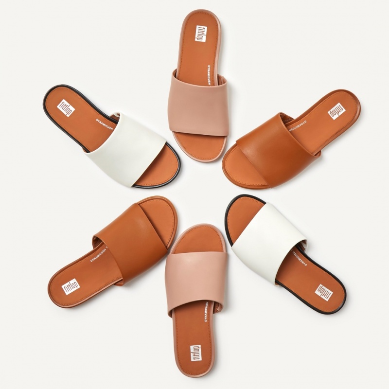 Brown Fitflop Gracie Slides Women's Slides | PH-2658JCSZE