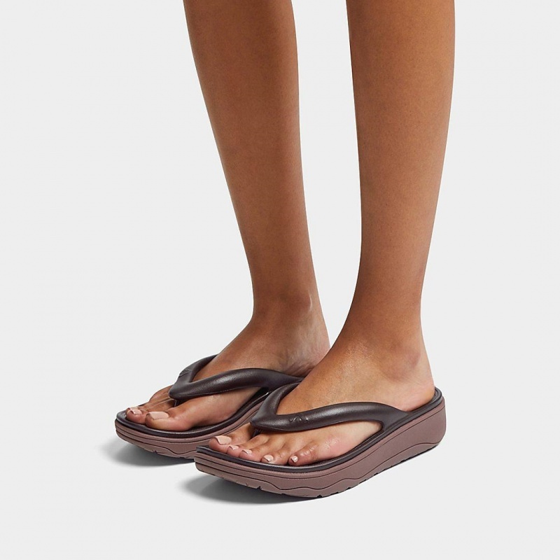 Brown Fitflop Relieff Eva Tpu Thongs Women's Toe-Post Sandals | PH-1682MTNOV