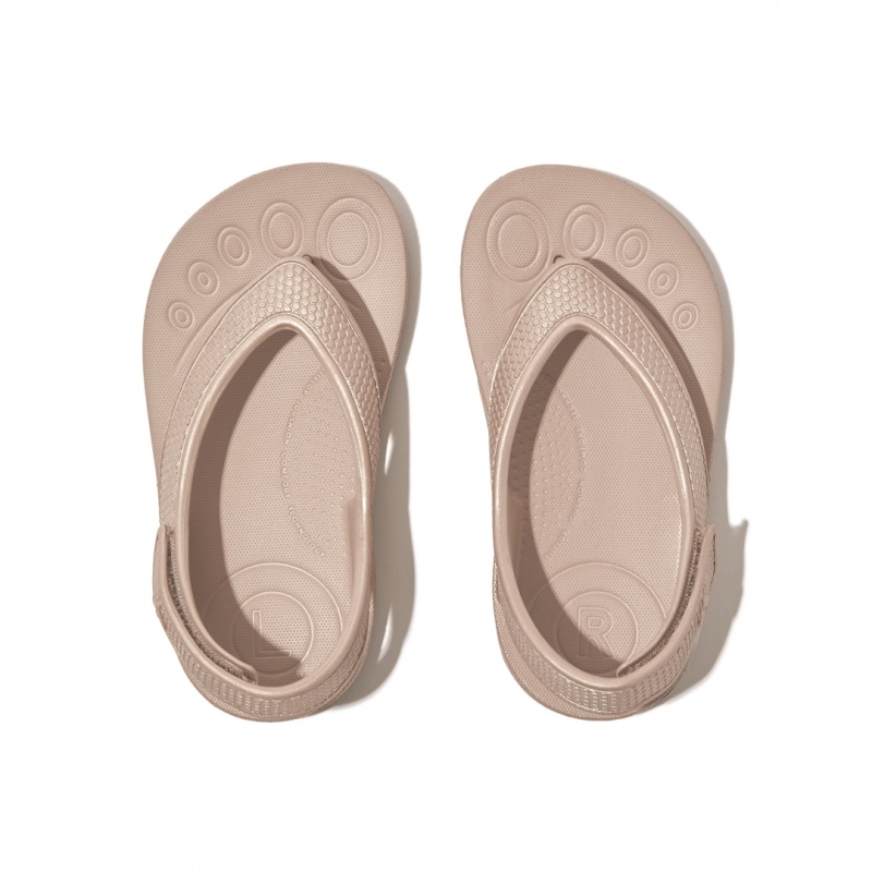 Gold Fitflop Iqushion Eva Back Straps Kids' Flip Flops | PH-4139PNGAB