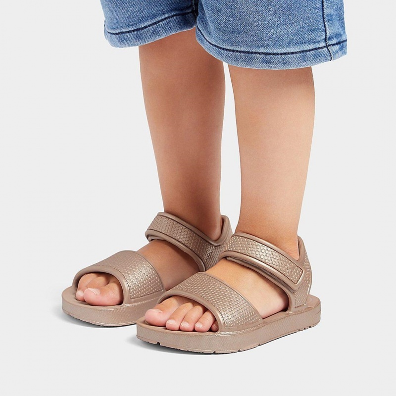 Gold Fitflop Iqushion Eva Kids' Back-Strap Sandals | PH-1623NLBQO