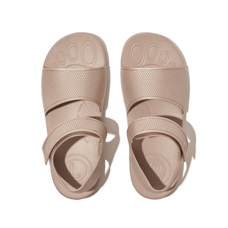 Gold Fitflop Iqushion Rubber Kids' Back-Strap Sandals | PH-9273ZSYTV