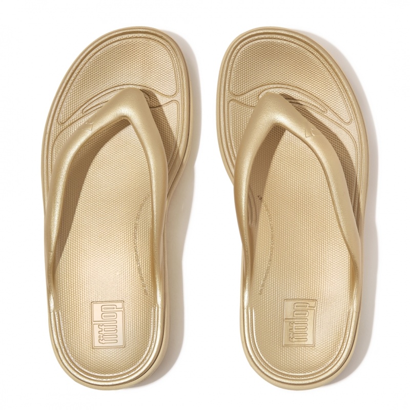 Gold Fitflop Relieff Eva Tpu Thongs Women's Toe-Post Sandals | PH-0936PCOVM