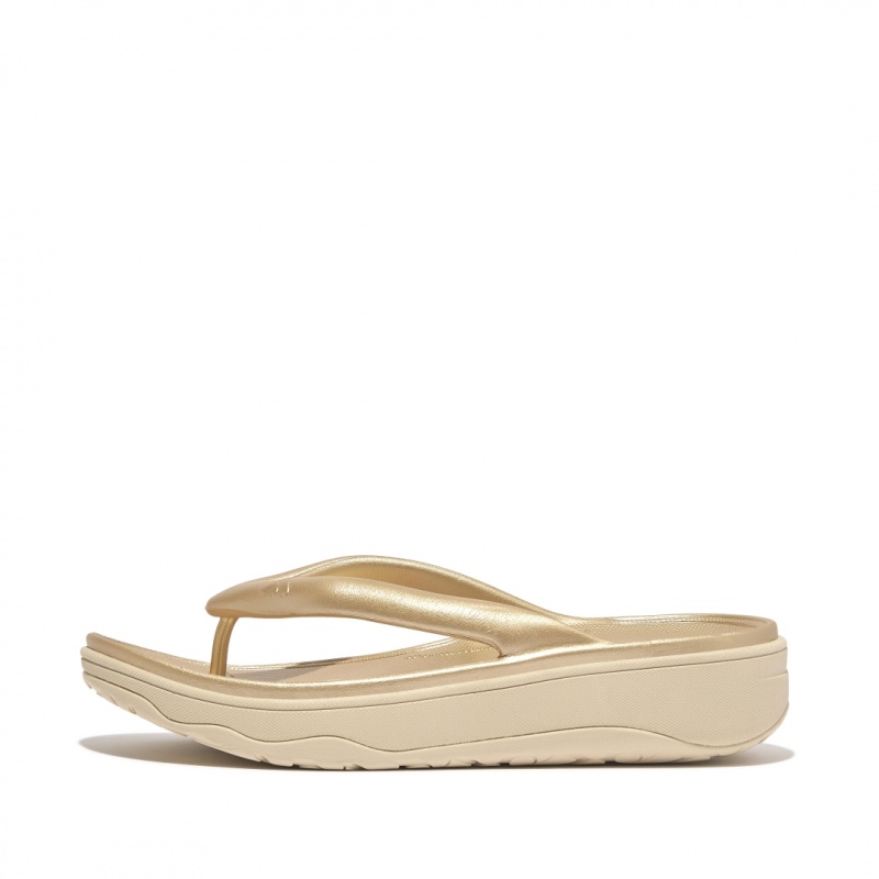 Gold Fitflop Relieff Eva Tpu Thongs Women\'s Toe-Post Sandals | PH-0936PCOVM