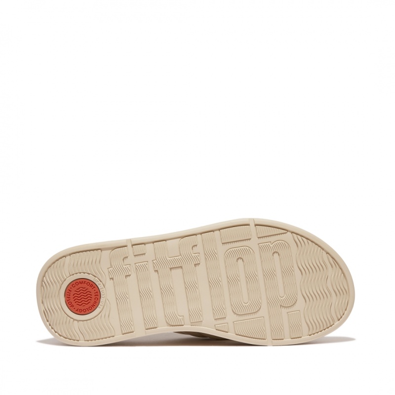 Grey Beige Fitflop F-Mode Slides Women's Slides | PH-8154HLRWC