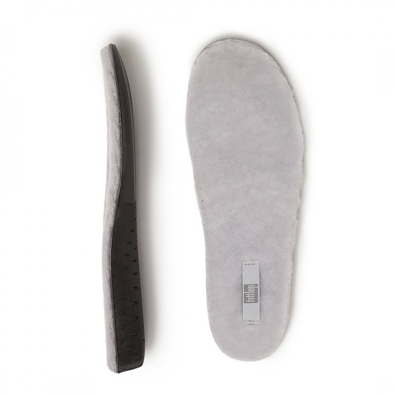 Grey Fitflop Chrissie Shearling Slippers Women's Insoles | PH-3160XWNCL