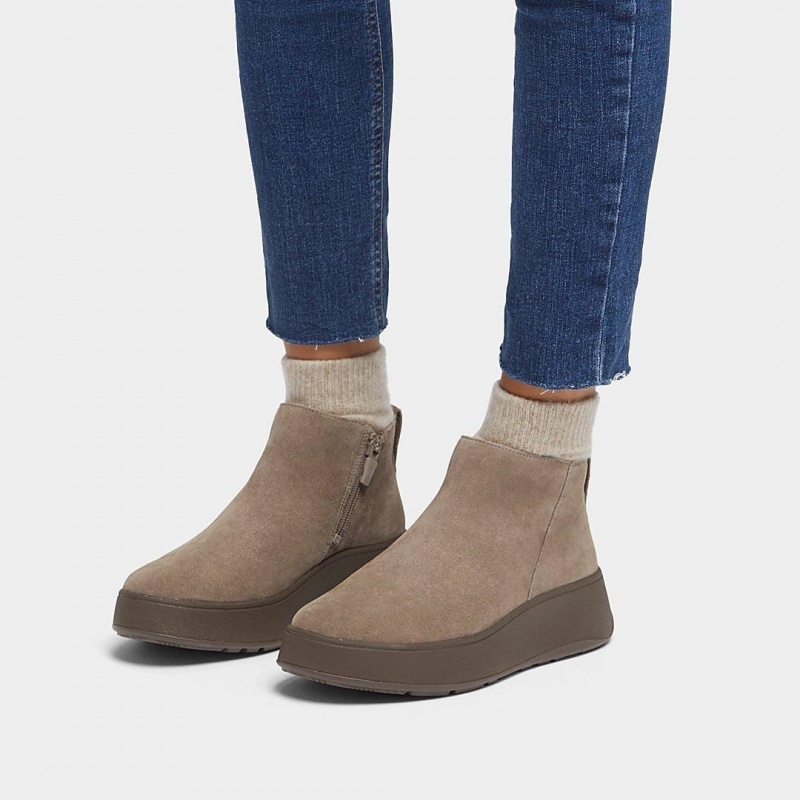 Grey Fitflop F-Mode Women's Ankle Boots | PH-0213YTPIM