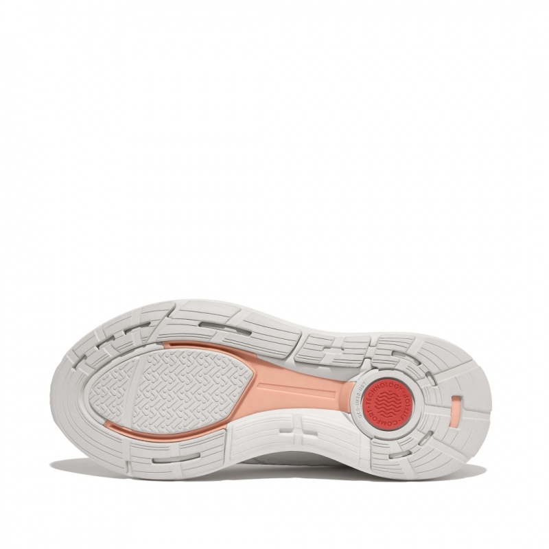 Grey Fitflop Ff-Runner Poly Pu Tpu Women's Sneakers | PH-0135KNBMC