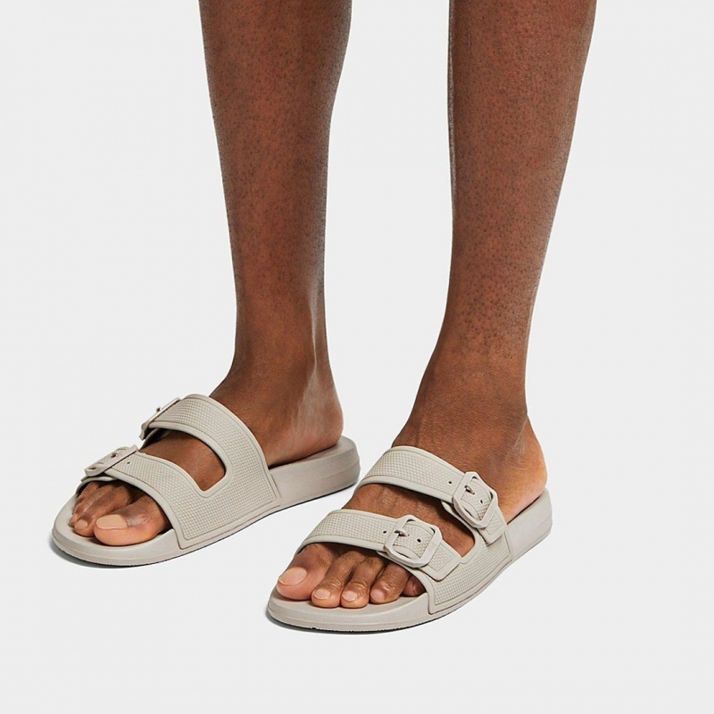 Grey Fitflop Iqushion Rubber Men's Flip Flops | PH-2190LNCJA