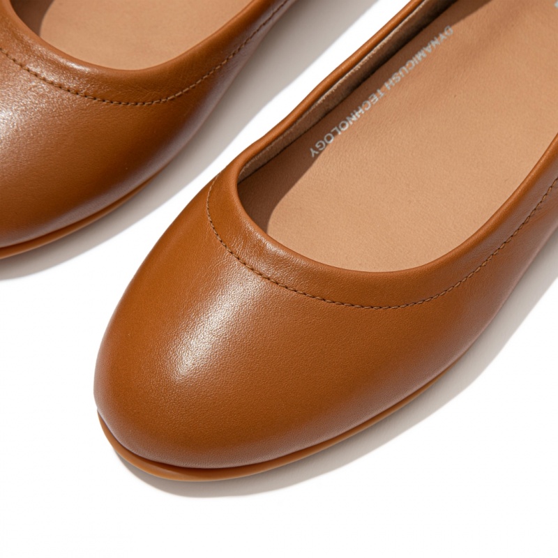 Light Brown Fitflop Allegro Soft Women's Ballet Flats | PH-6541IYUTG