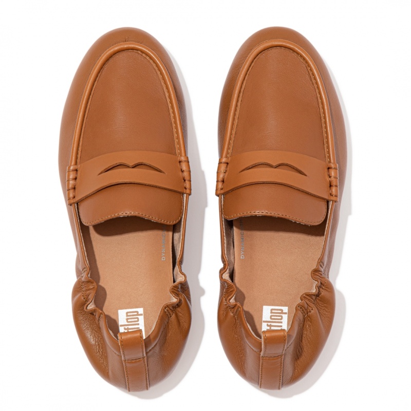 Light Brown Fitflop Allegro Women's Loafers | PH-0362TVYZR