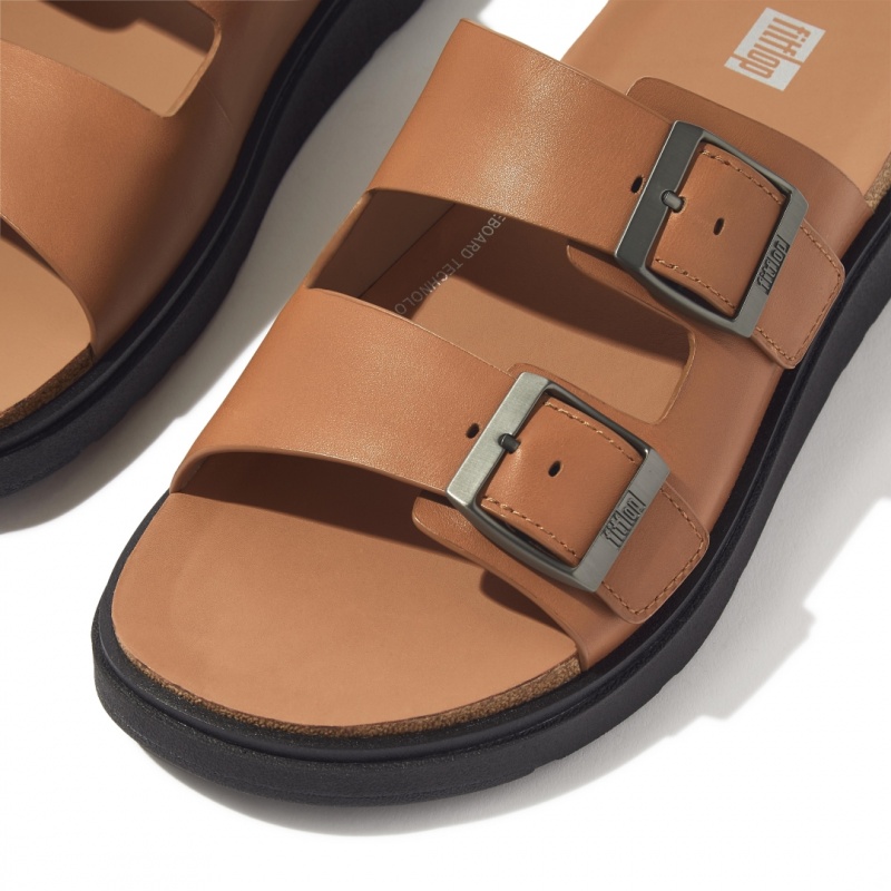 Light Brown Fitflop Gen-Ff Men's Slides | PH-4201XGLHW