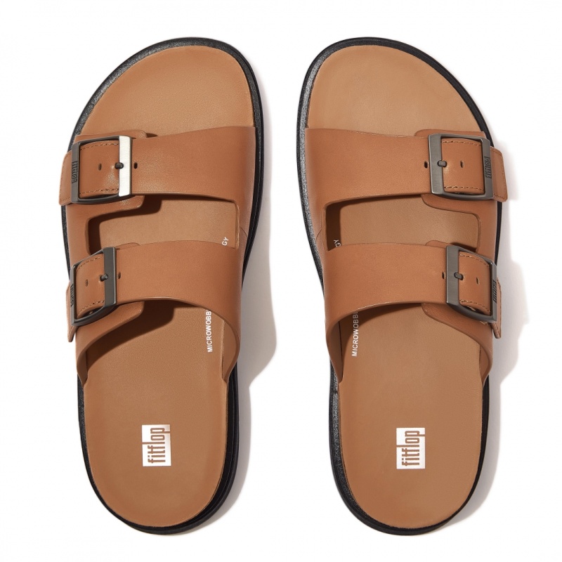 Light Brown Fitflop Gen-Ff Men's Slides | PH-4201XGLHW