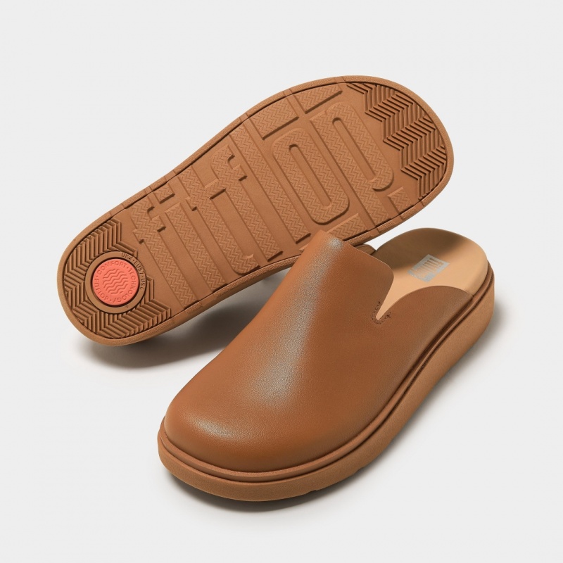 Light Brown Fitflop Gen Ff Women's Mules | PH-0687QPVWA