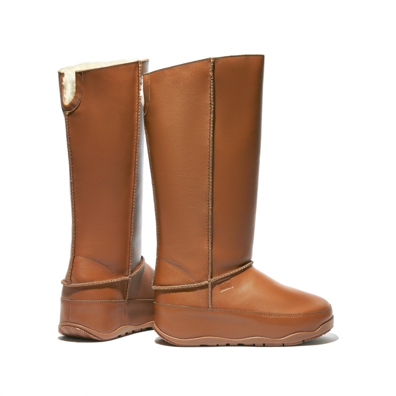 Light Brown Fitflop Original Mukluk Calf Women's Boots | PH-9576EBUAC