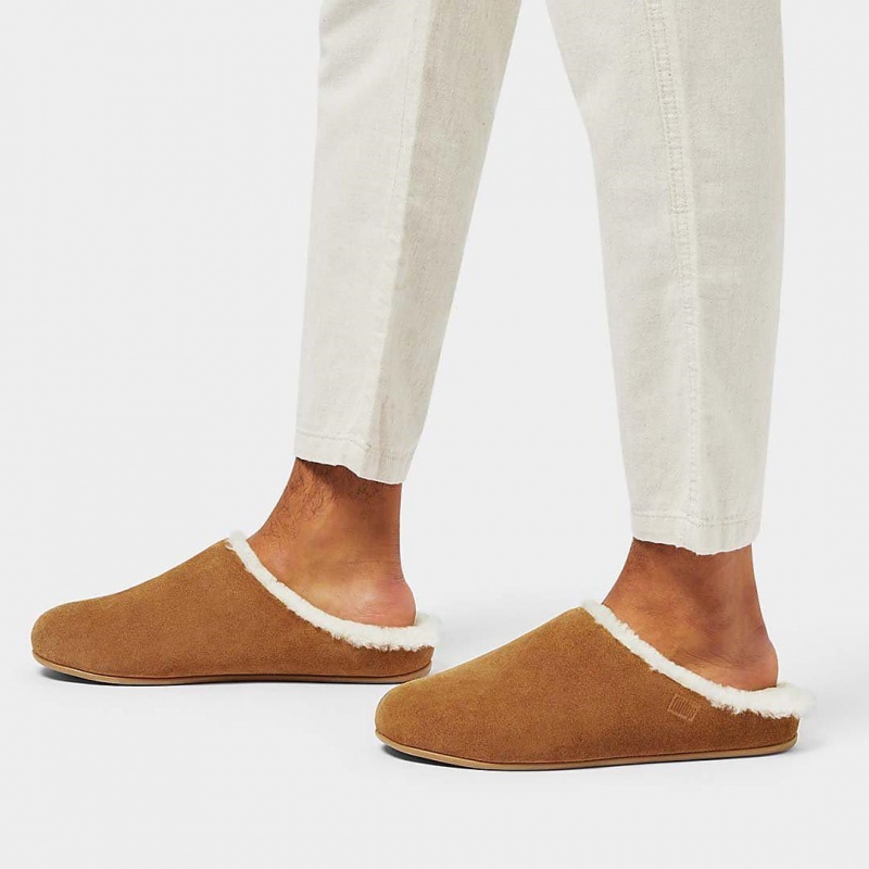 Light Brown Fitflop Shove Men's Slippers | PH-5467JKUSH