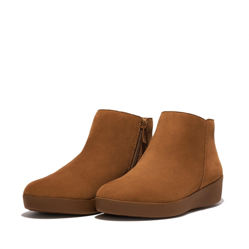 Light Brown Fitflop Sumi Women's Ankle Boots | PH-6283OJNWG