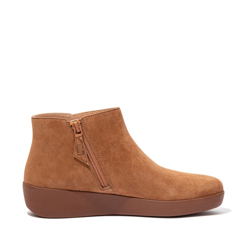 Light Brown Fitflop Sumi Women's Ankle Boots | PH-6283OJNWG