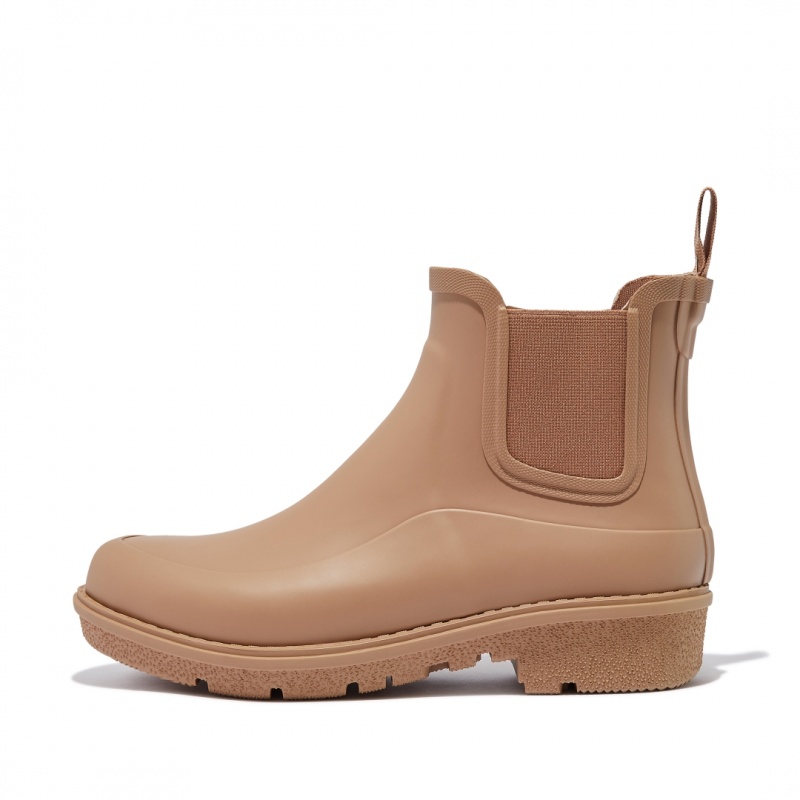 Light Brown Fitflop Wonderwelly Chelsea Women\'s Rain Boots | PH-0921AUXQI