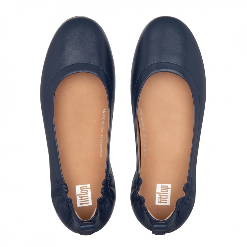 Navy Fitflop Allegro Soft Women's Ballet Flats | PH-2809SKMCV